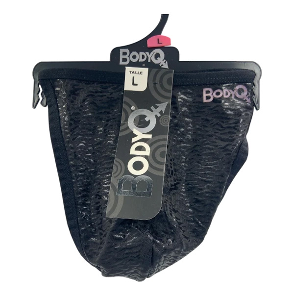 Perizoma Nero Pitonato – taglia S/M