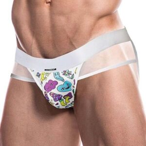 Mixed Jockstrap Bianco con Disegni – Taglia L