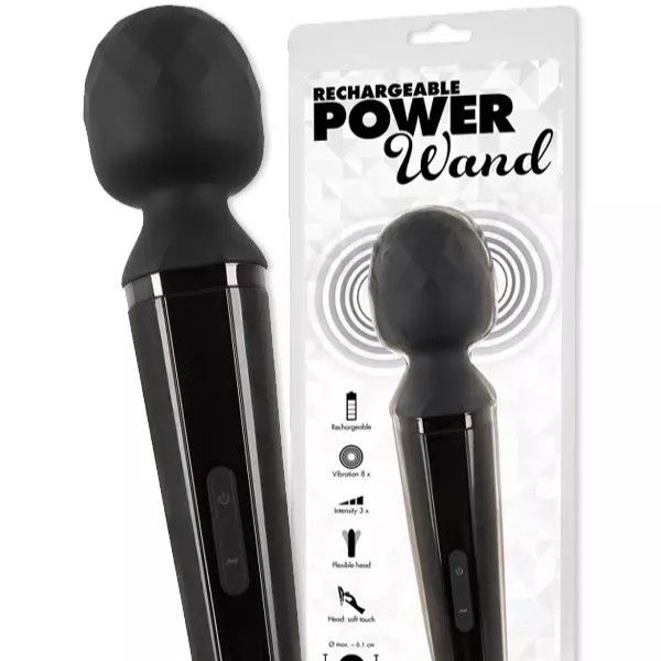 Wand Power Usb Nero 31Cm Diametro 6Cm