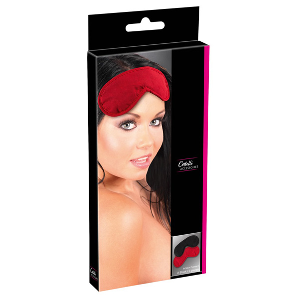 Mascherina Notte Satin Rosso/Nero