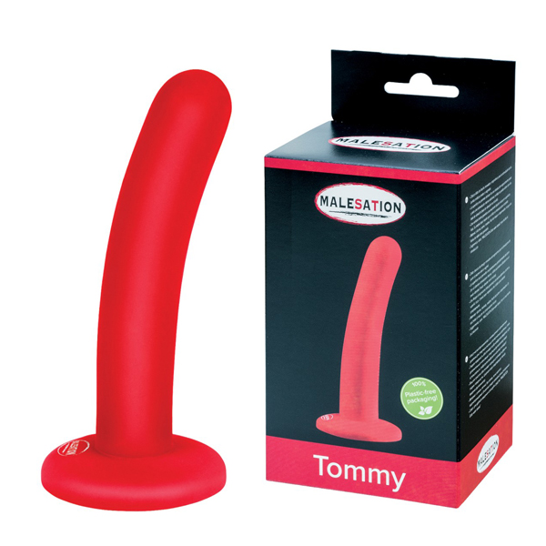 Fallo Neutro Silicone Tommy – 6 pollici, design ergonomico, colore rosso, taglia XS