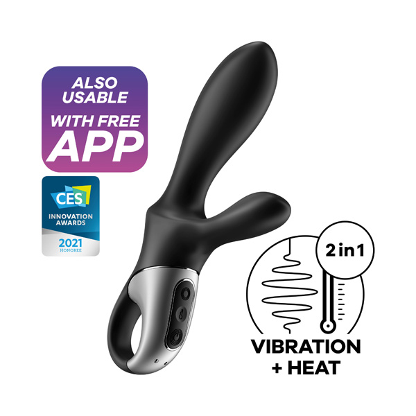 Rabbit Dito Silicone USB con Calore – Nero