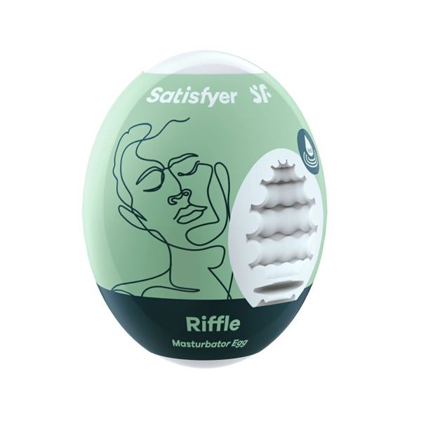 Satisfyer Masturbator Egg Riffle – ovetto stimolante trasparente