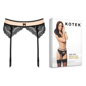 Kotek Garter Belt G001 – reggicalze nero-beige taglia S/M