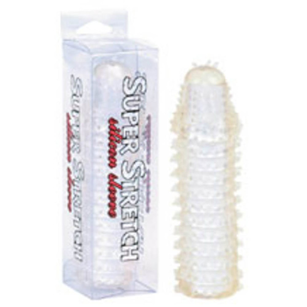 Guaina Trasparente Jelly Stimolante – 6 pollici, forma fallo, taglia S/M