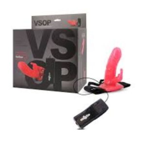 Vibrating Hollow Strap-On Penis Rabbit Rosso