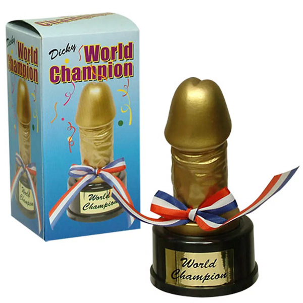 "World Champion" Cock Trophy – Gadget scherzo a forma di fallo, taglia S
