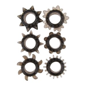 6 Anelli Textured Rings