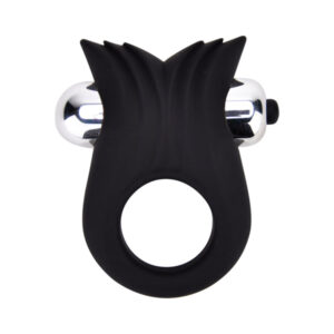 Anello Batteria Fiore – design a forma di fiore, colore nero, taglia S