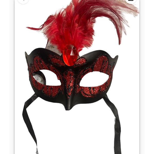 Maschera Venetians Masck Rosso – maschera BDSM regolabile in forma veneziana