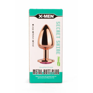 Plug Metallo Rosa Con Brillantino Rosa – taglia S
