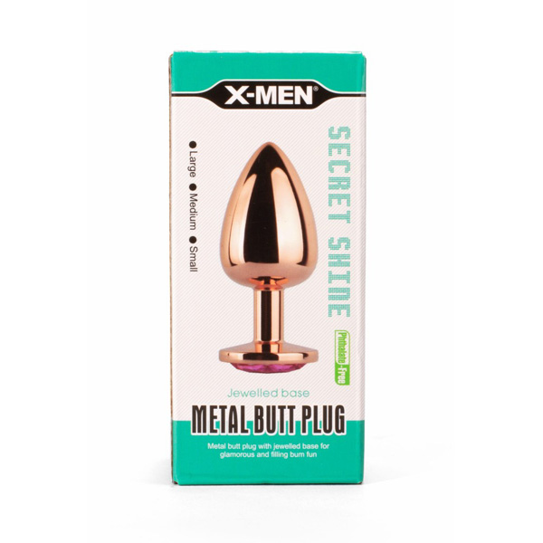 Plug Metallo Rosa Con Brillantino Rosa – taglia S