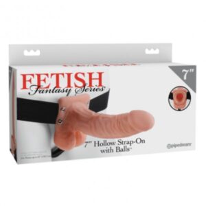 Strap-On con Fallo Realistico Cavo FF Hollow Strap-On Carne 29 cm 11" Bianco