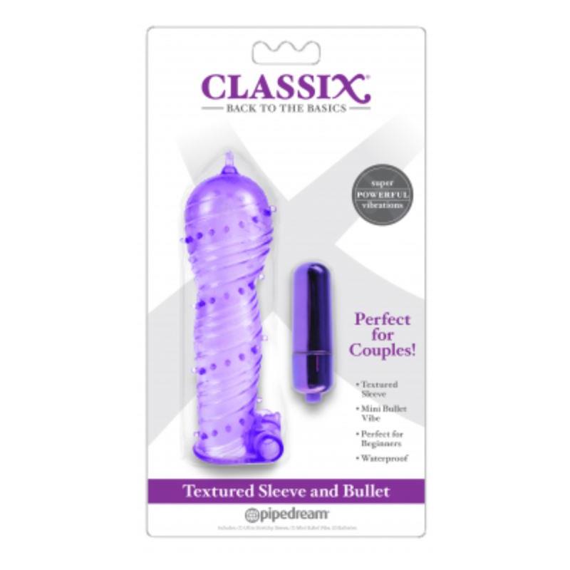 Textured Sleeve e Bullet Viola – guaina con vibrazione