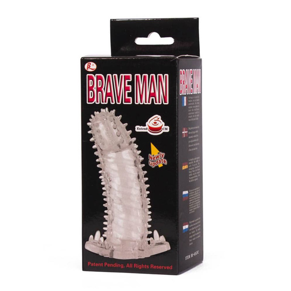 Brave Man Penis Sleeve Clear 1 – guaina trasparente da uomo