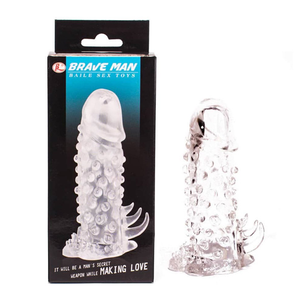 Brave Man Penis Sleeve Clear 2 – guaina trasparente per uomo