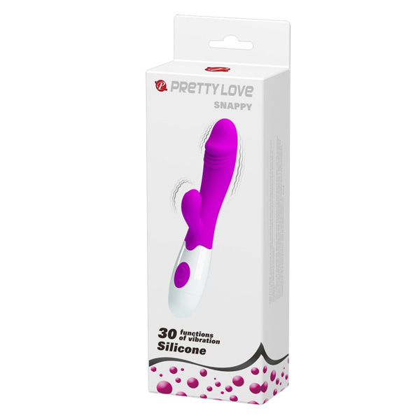 Prettylove Snappy – vibratore rabbit a batteria doppia