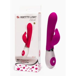 Rabbit Batteria Fucsia Felix – doppia vibrazione 8in