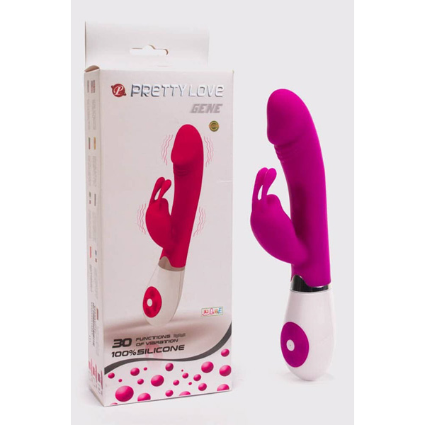 Prettylove Gene – vibratore rabbit a batteria doppia