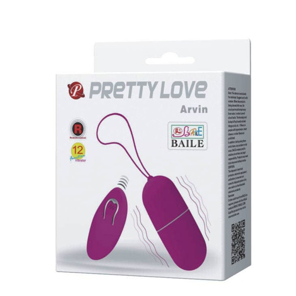 Ovetto Batterie Viola Con Telecomando "Arvin" – forma ovetto, colore viola, taglia S