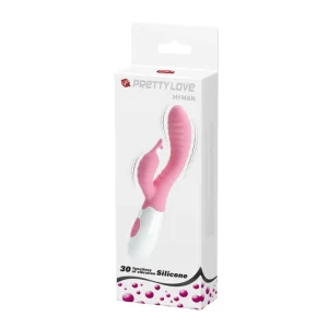 Rabbit Rosa Batterie "Hyman" – doppia vibrazione 5 in 1