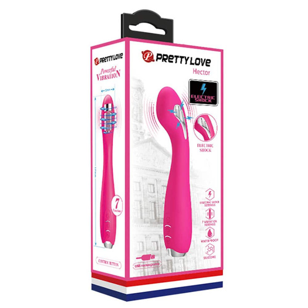 Vibratore Electric Shoc Usb Fucsia "Hector" – 7 pollici