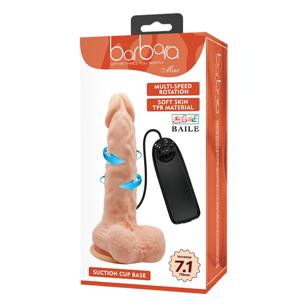 Vibratore Ventosa Telecomandato Filo "Barbara Max" – 18 cm con batterie