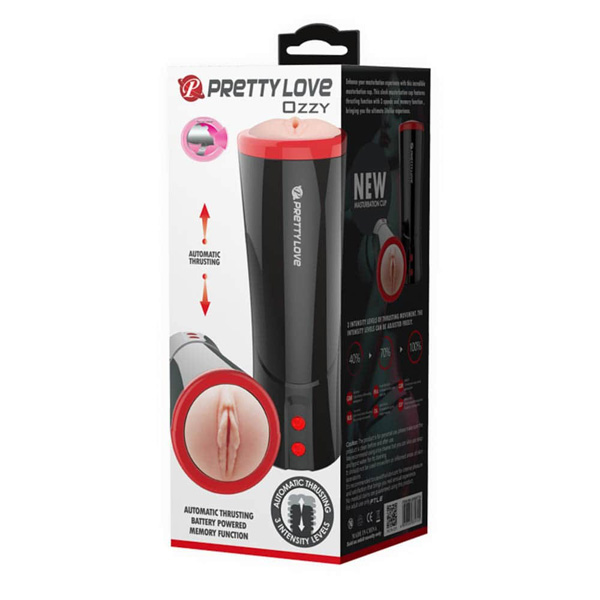 Masturbatore Vagina Thrusting Batteria "Ozzy" – forma vagina, colore carne, taglia M/L