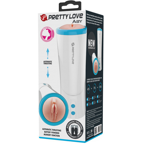 Masturbatore Thrusting Con Voce Batteria Vagina "Aby" – forma vagina, colore carne, taglia M/L
