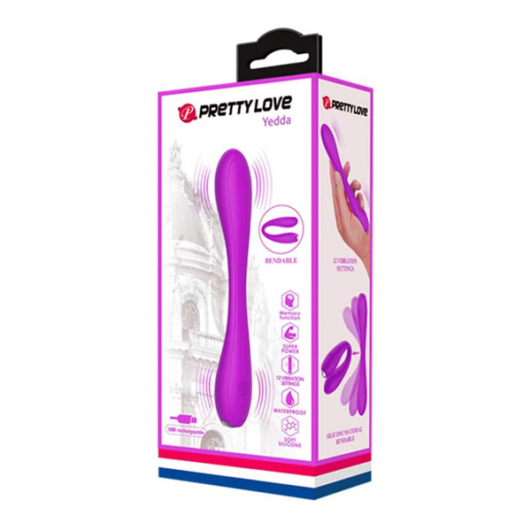 Vibratore Flessibile Usb Viola "Yedda" – design ergonomico e doppia vibrazione