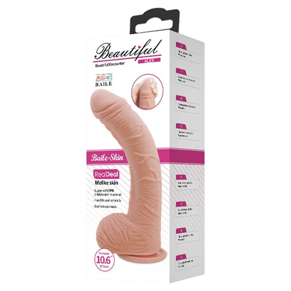 Fallo Realistico Flexible Beautiful Alex – 28 cm in colore carne
