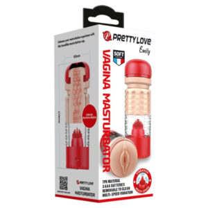 Masturbatore Vagina Con Stimolatore Lingua – batteria, forma vagina, colore carne