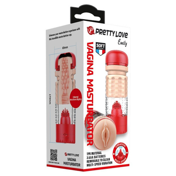 Masturbatore Vagina Con Stimolatore Lingua – batteria, forma vagina, colore carne