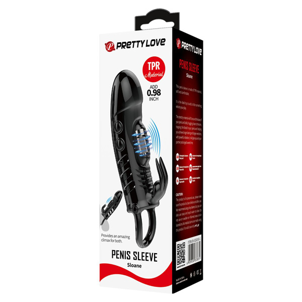 Guaina Rabbit Vibrante Batterie Nera "Sloane" – stimolante 7in