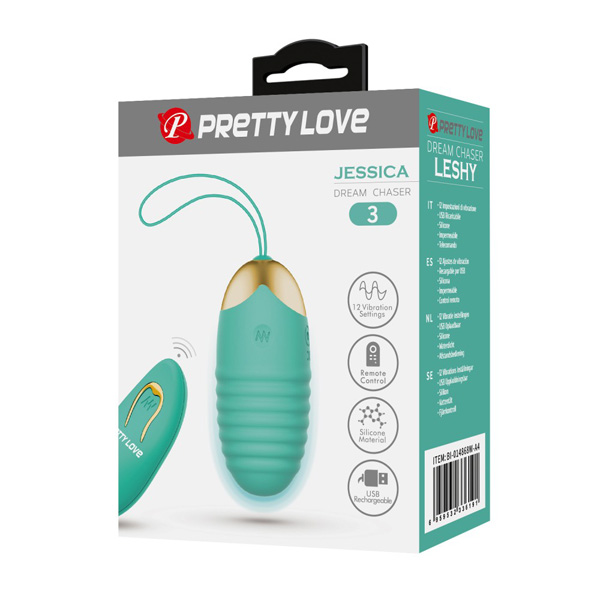 Ovetto Con Telecomando Usb Verde "Jessica" – vibrazione e telecomando