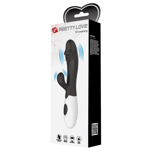 Rabbit Batteria Nero Snappy – doppia vibrazione 7 in 1