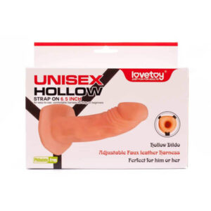 Unisex Hollow Strap-On – 6,5 pollici bianco