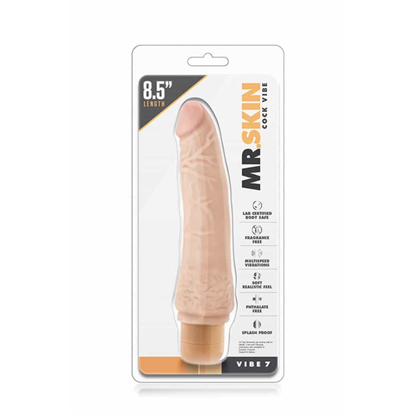 Vibratore Realistico Batteria Vibe 7 – 8,5 pollici bianco