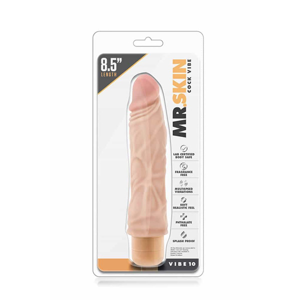 Vibratore Realistico Batteria Vibe 10 – 8,5" Bianco