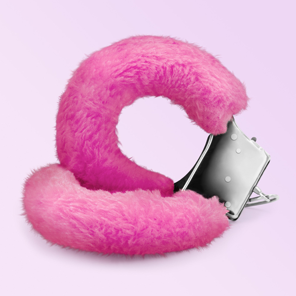 Polsini In Peluche Love Cuffs – manette regolabili rosa