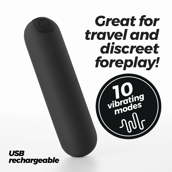 Imoan Proiettile Vibrante Usb – piccolo stimolatore nero