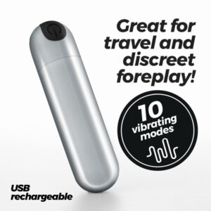 Imoan Proiettile Vibrante Usb Silver – stimolatore vibrante in argento