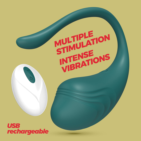 Uovo Vibrante Usb Con Telecomando Smeraldo – design ergonomico e vibrazione regolabile