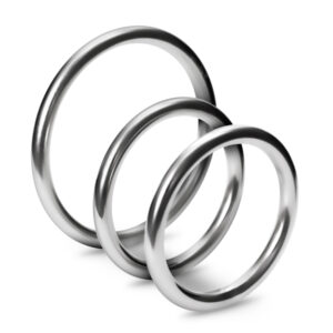 Metaleros Set Di 3 Cockring In Metallo – confezione da 3 anelli in metallo