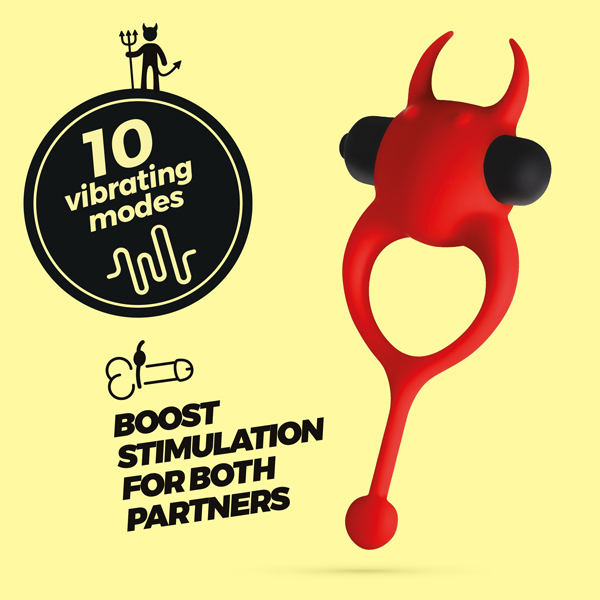 Daemon Anello Vibrante Rosso – anello vibrante per uomo