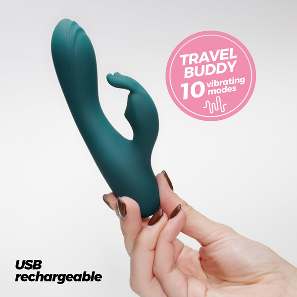 Mini Rabbit Usb Verde "Lola" – vibratore a forma di coniglio