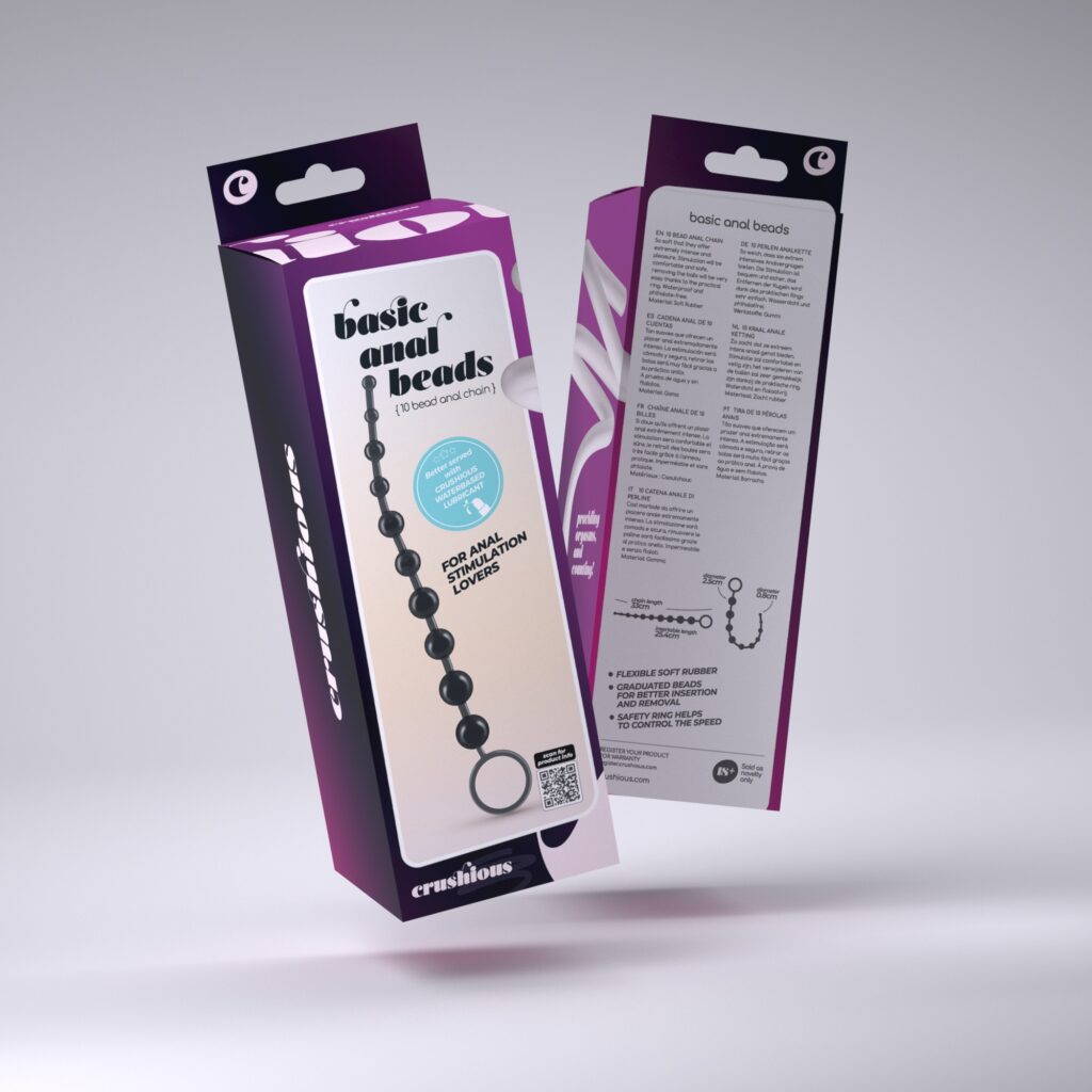 Catena Anale Nera a 10 Palline