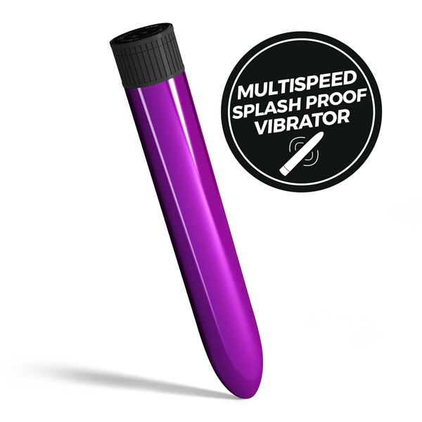 Vibratore Liscio Viola – 17,5 cm con batterie