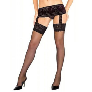 Autoreggente Con Reggicalze Nero – Taglia Unica