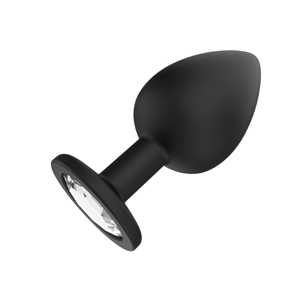 Plug Nero Con Brillantino Bianco L – taglia L